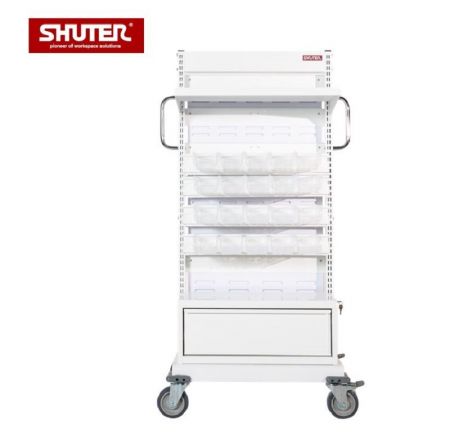 Estação de Trabalho Móvel para Medicamentos de 2 Lados